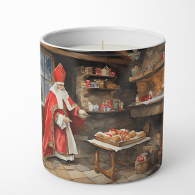 Cookies with Santa Claus Decorative Soy Candle (Design: Sinterklaas 3317, size: 10 oz)