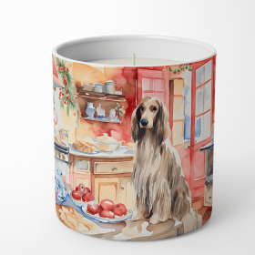 Christmas Cookies Decorative Soy Candle (Design: Afghan Hound 3706, size: 10 oz)