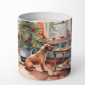 Christmas Cookies Decorative Soy Candle (Design: Airedale Terrier 3709, size: 10 oz)