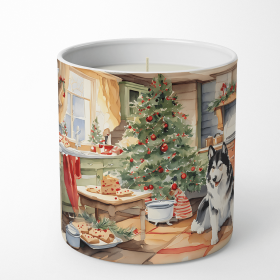 Christmas Cookies Decorative Soy Candle (Design: Alaskan Malamute 3712, size: 10 oz)