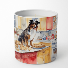 Christmas Cookies Decorative Soy Candle (Design: Australian Shepherd 3719, size: 10 oz)