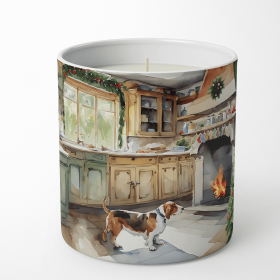 Christmas Cookies Decorative Soy Candle (Design: Basset Hound 3721, size: 10 oz)