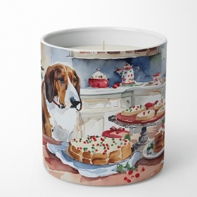 Christmas Cookies Decorative Soy Candle (Design: Basset Hound 3723, size: 10 oz)