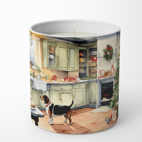 Christmas Cookies Decorative Soy Candle (Design: Basset Hound 3724, size: 10 oz)