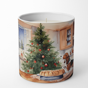 Christmas Cookies Decorative Soy Candle (Design: Basset Hound 3725, size: 10 oz)