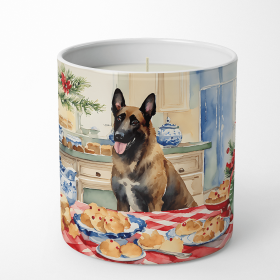 Christmas Cookies Decorative Soy Candle (Design: Belgian Malinois 3727, size: 10 oz)