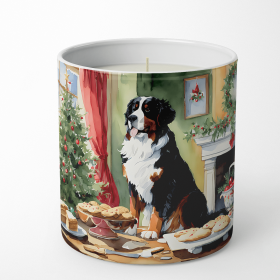 Christmas Cookies Decorative Soy Candle (Design: Bernese Mountain Dog 3733, size: 10 oz)