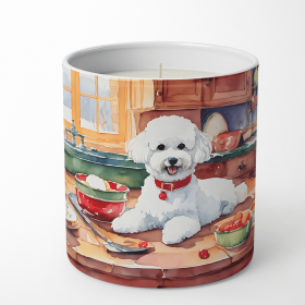 Christmas Cookies Decorative Soy Candle (Design: Bichon Frise 3736, size: 10 oz)