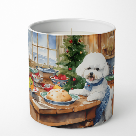 Christmas Cookies Decorative Soy Candle (Design: Bichon Frise 3737, size: 10 oz)