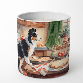 Christmas Cookies Decorative Soy Candle (Design: Border Collie 3740, size: 10 oz)