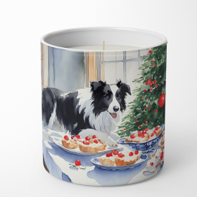 Christmas Cookies Decorative Soy Candle (Design: Border Collie 3741, size: 10 oz)
