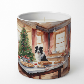 Christmas Cookies Decorative Soy Candle (Design: Border Collie 3742, size: 10 oz)