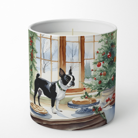 Christmas Cookies Decorative Soy Candle (Design: Boston Terrier 3746, size: 10 oz)