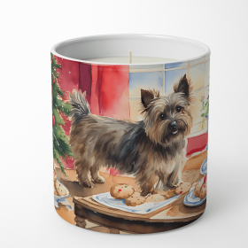 Christmas Cookies Decorative Soy Candle (Design: Cairn Terrier 3754, size: 10 oz)