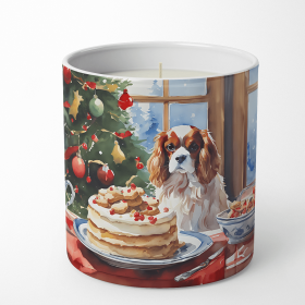 Christmas Cookies Decorative Soy Candle (Design: Cavalier Spaniel 3761, size: 10 oz)