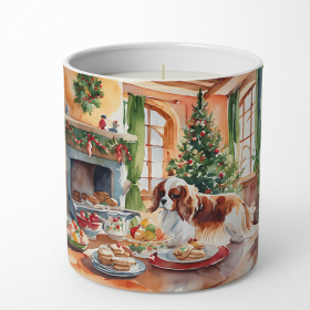 Christmas Cookies Decorative Soy Candle (Design: Cavalier Spaniel 3762, size: 10 oz)