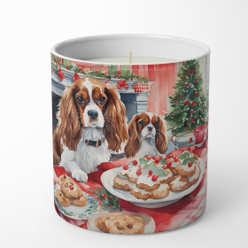 Christmas Cookies Decorative Soy Candle (Design: Cavalier Spaniel 3763, size: 10 oz)