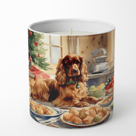 Christmas Cookies Decorative Soy Candle (Design: Cocker Spaniel 3769, size: 10 oz)