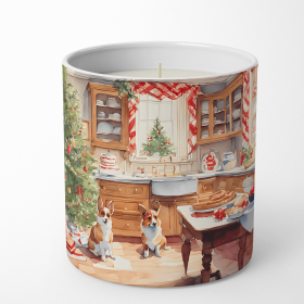 Christmas Cookies Decorative Soy Candle (Design: Corgi 3772, size: 10 oz)