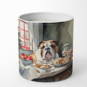 Christmas Cookies Decorative Soy Candle (Design: English Bulldog 3782, size: 10 oz)