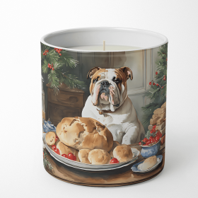 Christmas Cookies Decorative Soy Candle (Design: English Bulldog 3783, size: 10 oz)