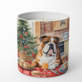 Christmas Cookies Decorative Soy Candle (Design: English Bulldog 3784, size: 10 oz)