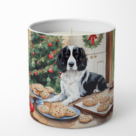 Christmas Cookies Decorative Soy Candle (Design: English Springer Spaniel 3789, size: 10 oz)