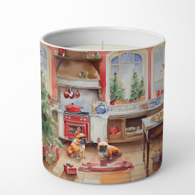 Christmas Cookies Decorative Soy Candle (Design: French Bulldog 3790, size: 10 oz)