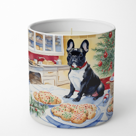 Christmas Cookies Decorative Soy Candle (Design: French Bulldog 3791, size: 10 oz)