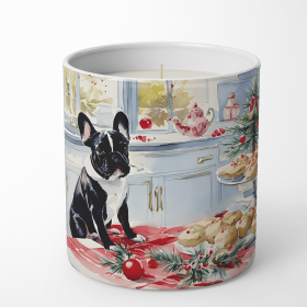 Christmas Cookies Decorative Soy Candle (Design: French Bulldog 3792, size: 10 oz)