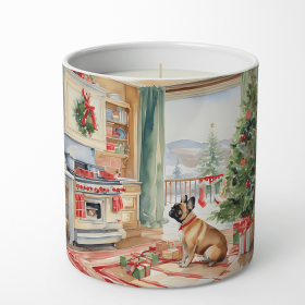 Christmas Cookies Decorative Soy Candle (Design: French Bulldog 3794, size: 10 oz)