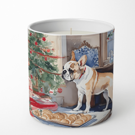 Christmas Cookies Decorative Soy Candle (Design: French Bulldog 3795, size: 10 oz)