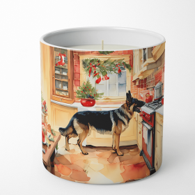 Christmas Cookies Decorative Soy Candle (Design: German Shepherd 3796, size: 10 oz)