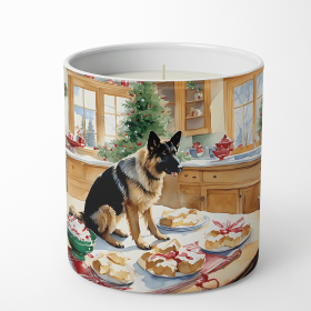 Christmas Cookies Decorative Soy Candle (Design: German Shepherd 3797, size: 10 oz)