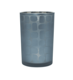 Candle Holder (Set of 2) 4.75"D x 7.25"H Glass (Color: Blue)