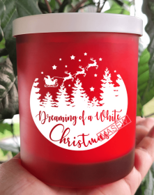 Christmas soy wax candle (Scent: Santas cookies, Style: Blessings snowflake)