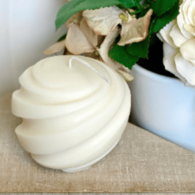 Minimalist Swirl Candle (size: Color)