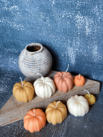 Autumn Pumpkin Handmade Soy Wax Candle (size: Color)