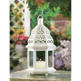 Elegant White Moroccan Lantern - Decorative Lighting Fixture (options: Bohemian Style)
