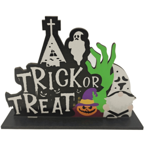 Halloween Wooden Centerpiece Sign Happy Halloween Table Toppers