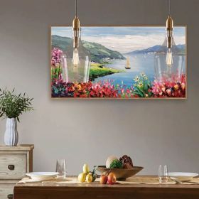 Original oil painting nature home decoration abstract nature painting landscape painting flower living room decoration art handmade painting (Style: 01, size: 100x200cm)