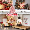 Christmas Lantern Snow Globe,Vintage Hanging Table Lamps,Holiday Party Decorations