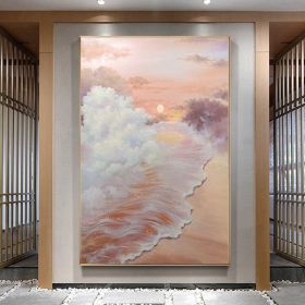 100% Hand Painted Landscape Simple Golden Oil Painting Large Size Hand Made Art Wall Paintings Canvas Wall Art Room Decoration (size: 100X150cm)