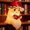 Christmas Ghost Reading Book Lamp, Cute Ghost Figurine Statue, Christmas Decoration for Gift Props Tabletop Bookshelf Home Decor