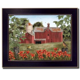 "Summer Days" By Billy Jacobs, Printed Wall Art, Ready To Hang Framed Poster, Black Frame (Color: as pic)