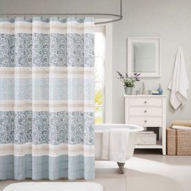 Cotton Shower Curtain (Color: as pic)
