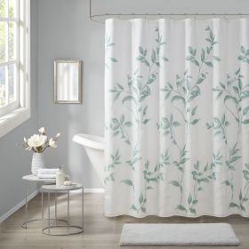 Burnout Printed Shower Curtain (Color: as pic)