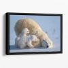 Mum Play together Floating Framed Canvas
