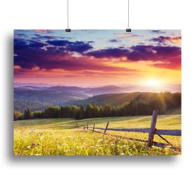 Majestic sunset in Carpathian Canvas Print or Poster (Type: Standard Framed Canvas Print, size: 24" x 16" / 60cm x 40cm (approx))