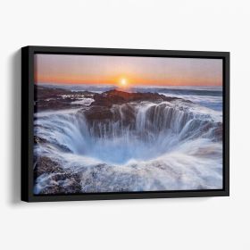 Thorsa Well Floating Framed Canvas (Color: Black, size: 12" x 8" / 30cm x 20cm (approx))